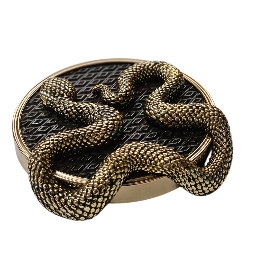 Bath & Body Works Halloween Snake Lid Only 3 Wick Candle Wicked Vanilla Woods - Picture 3 of 5
